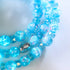 Blaue Orchidee | 925er Sterlingsilber | Glühwürmchen-Glasblütenarmband
